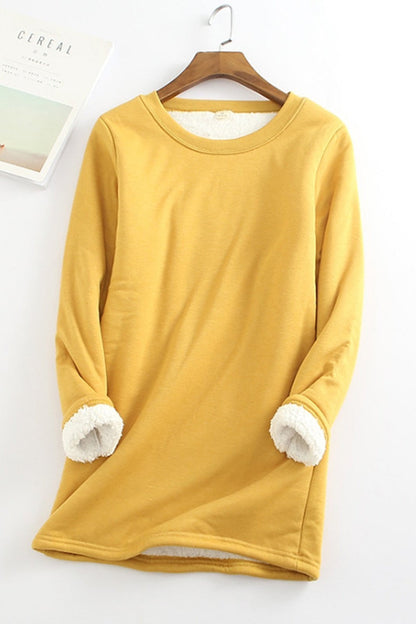 Bequemes Sweatshirt Damen Lockere Fit Weich Fleece - IdealeKleiden