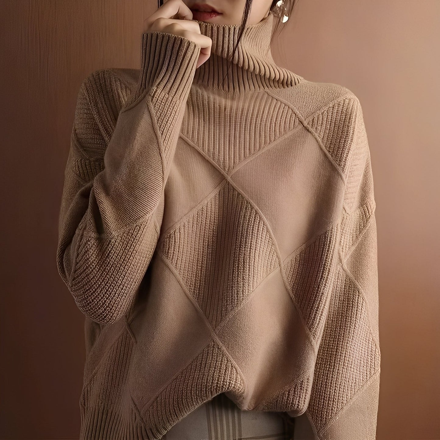 Pull col roulé femme douillet
