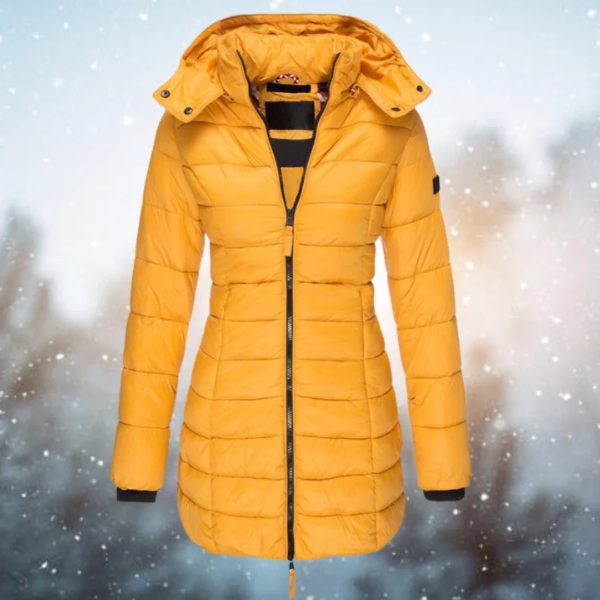 Doudoune matelassée chaude femme - Coupe ajustée - Imperméable - Capuche amovible