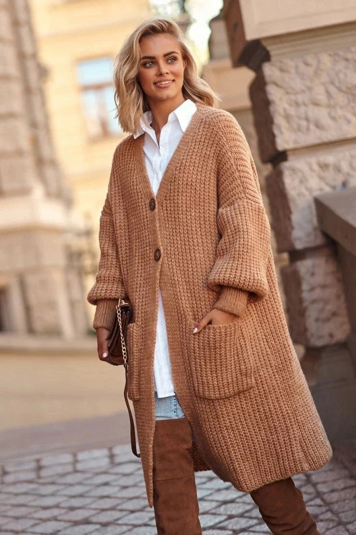 Grand gilet oversized long manteau femme