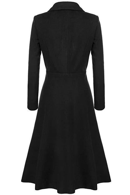 Damen Wollmantel Elegante Passform - IdealeKleiden