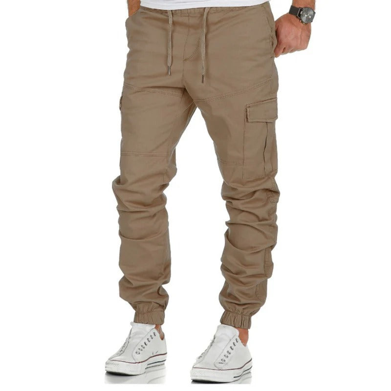 Bequeme Cargo Hosen Locker Passform Elastischer Bund - IdealeKleiden