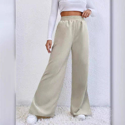 Pantalon en velours côtelé large de haute qualité élastique confort