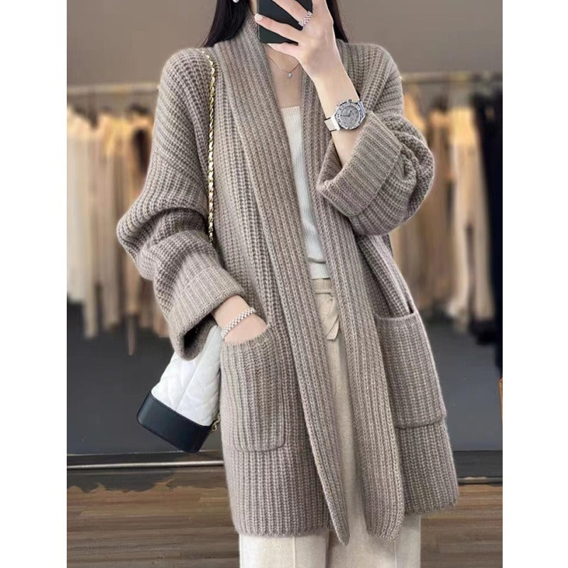 Gilet oversize avec col et poches