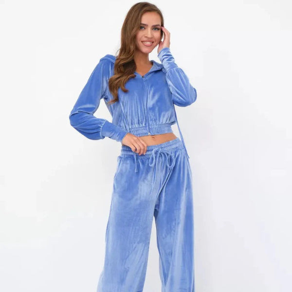 Ensemble douillet en polaire : sweat à capuche et pantalon de jogging confortables