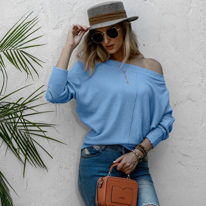 Robe pull grande taille épaules dénudées douce