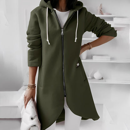 Veste longue à capuche pour femme Confortable et stylée