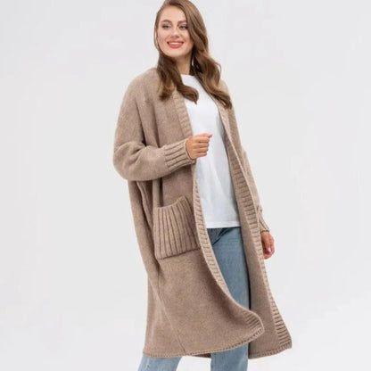 Grand cardigan Grande Taille Laine Long avec Poches XXL