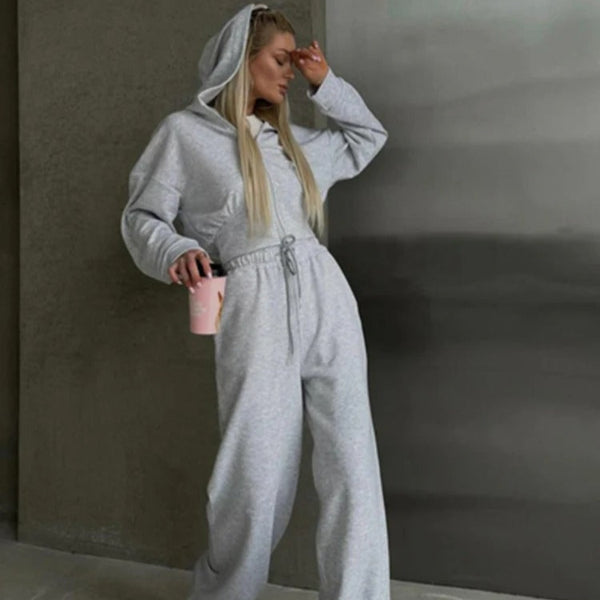 Ensemble homewear confortable Sweat à capuche Pantalon de jogging Doux Coton
