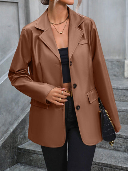 Robe élégante | Coupe moulante Cuir PU Élégante Classique