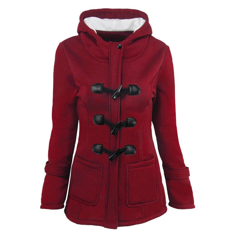 Manteau d'hiver stylé avec capuche et coupe cintrée