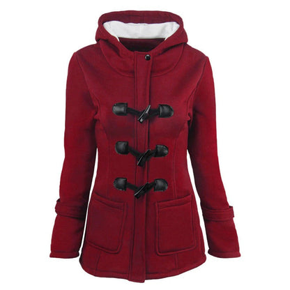 Manteau d'hiver stylé avec capuche et coupe cintrée