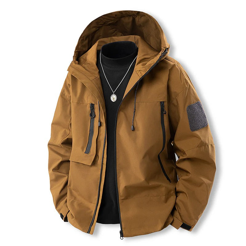 Wasserdichte Outdoor-Jacke Kapuze Reißverschluss - IdealeKleiden