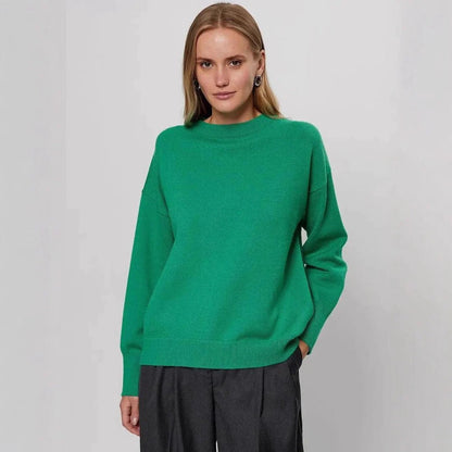 Robe en maille confortable, décontractée, à manches longues