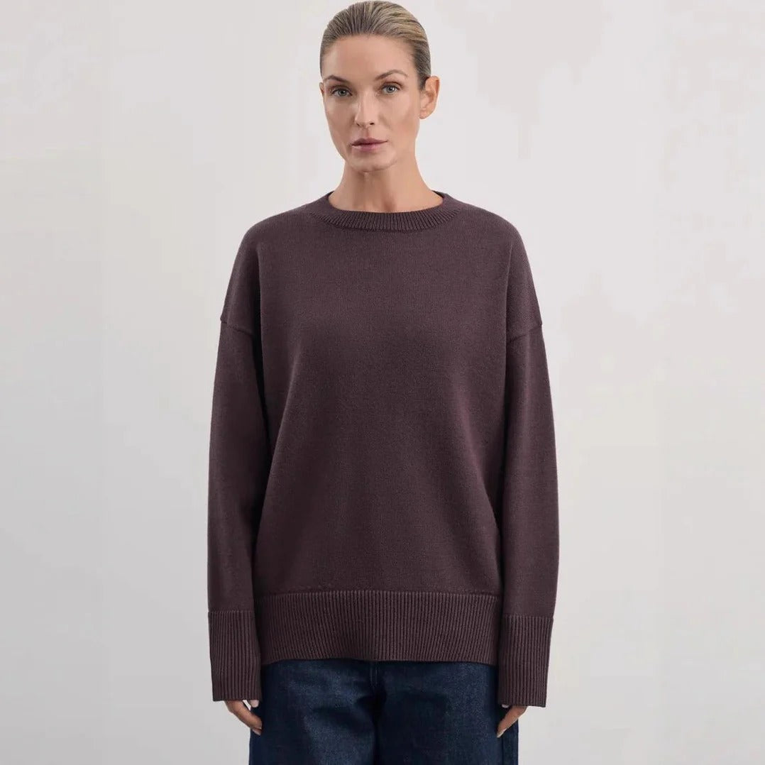 Robe en maille confortable, décontractée, à manches longues