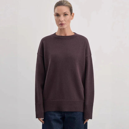 Robe en maille confortable, décontractée, à manches longues