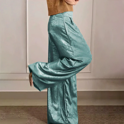 Robe longue élégante Taille haute Soie légère