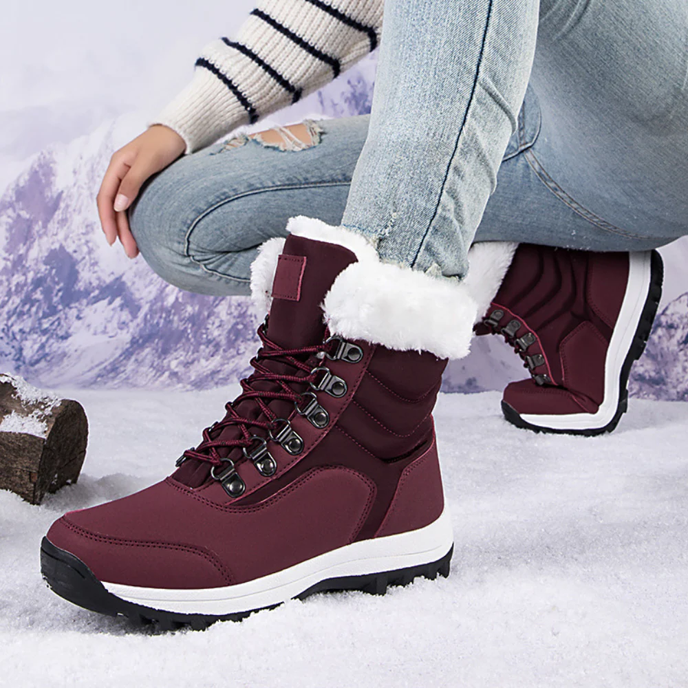 Bottes d'hiver chaudes Doublure polaire Déperlantes