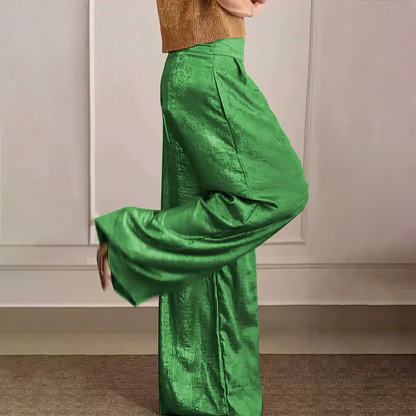 Robe longue élégante Taille haute Soie légère
