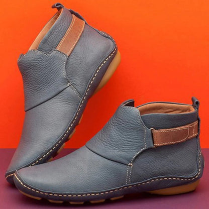 Chaussures Femme Bottines Cuir Bout Rond