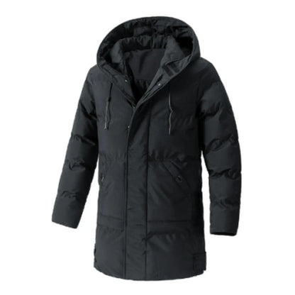 Doudoune imperméable mi-longue à capuche