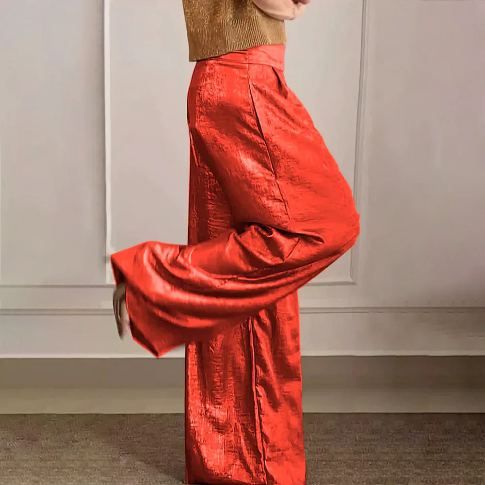 Robe longue élégante Taille haute Soie légère