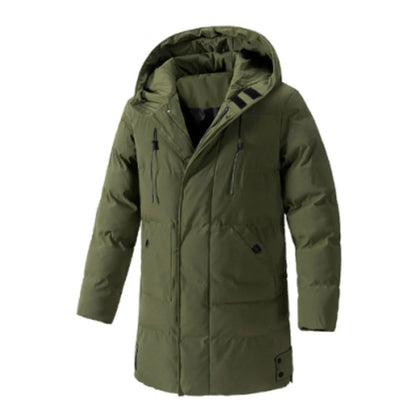 Doudoune imperméable mi-longue à capuche