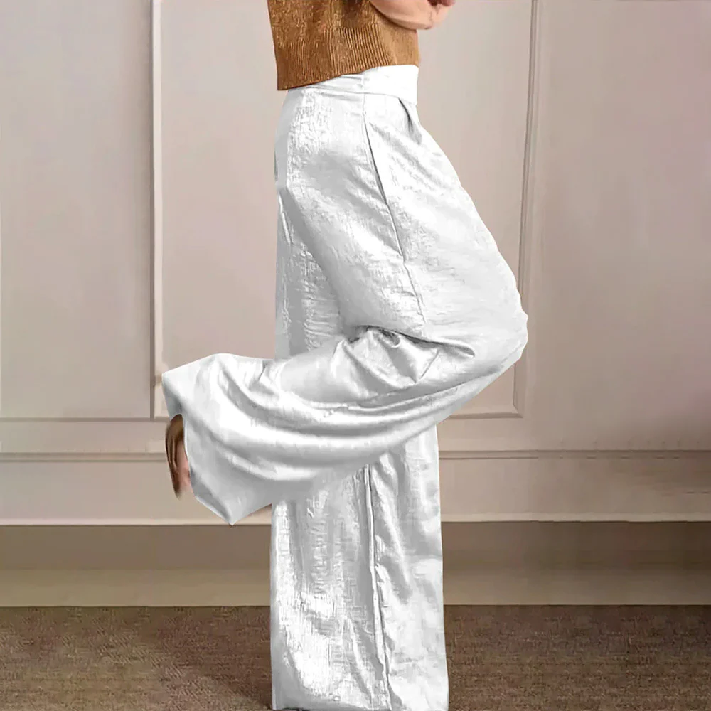 Robe longue élégante Taille haute Soie légère