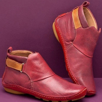 Chaussures Femme Bottines Cuir Bout Rond