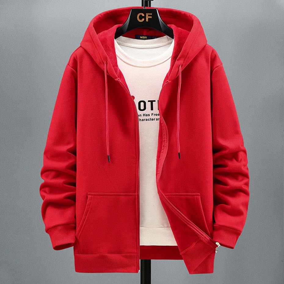 Sweat à capuche polaire doux zippé