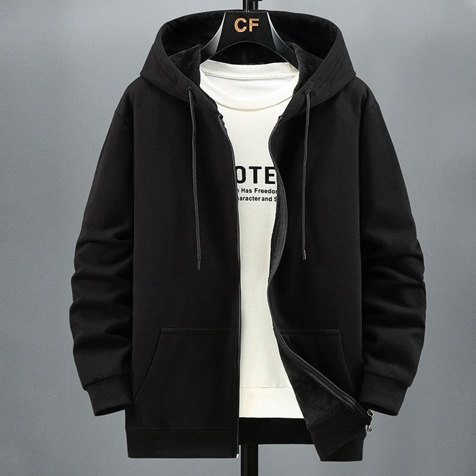 Sweat à capuche polaire doux zippé