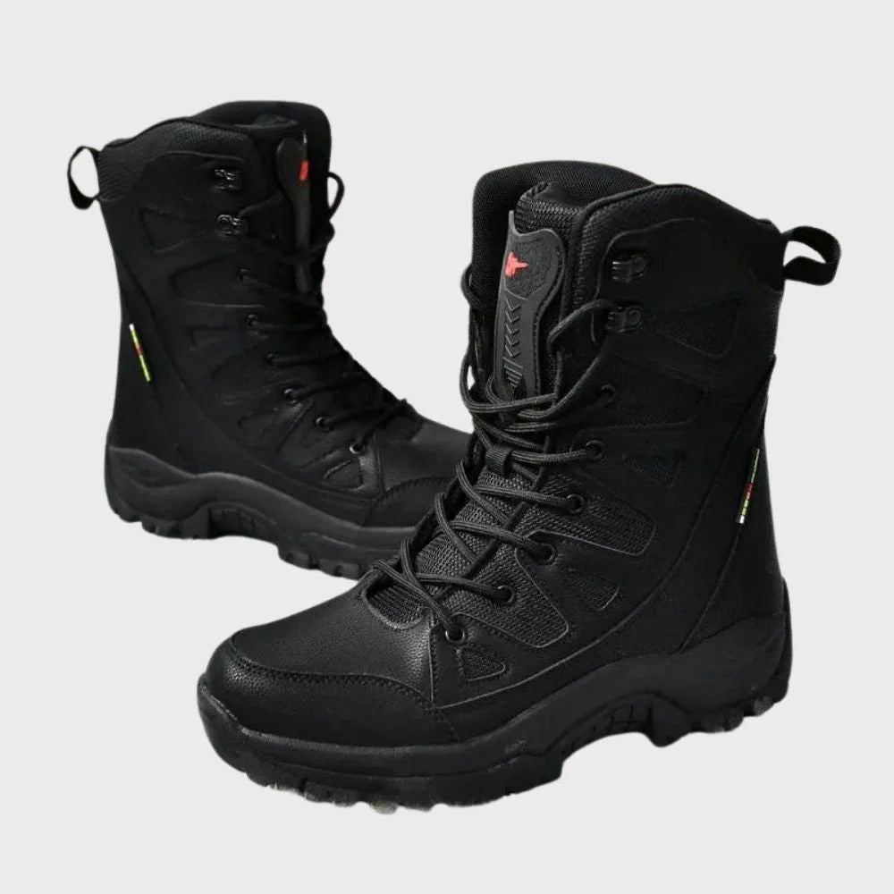 Chaussures de randonnée en cuir, tige haute, robustes