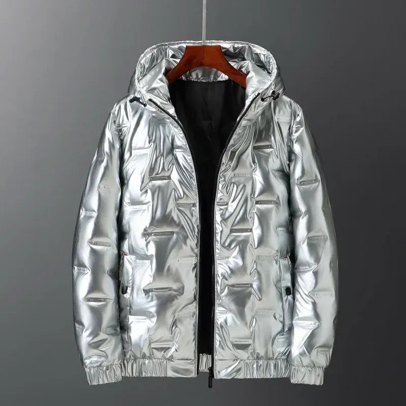 Winterdaunenjacke Warm Gequiltet Wasserdicht Mit Kapuze - IdealeKleiden