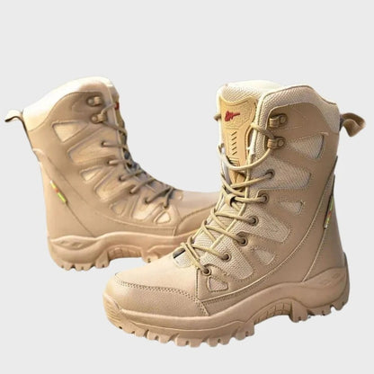 Chaussures de randonnée en cuir, tige haute, robustes