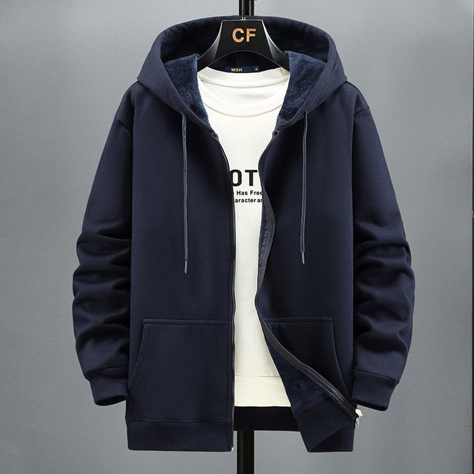 Sweat à capuche polaire doux zippé