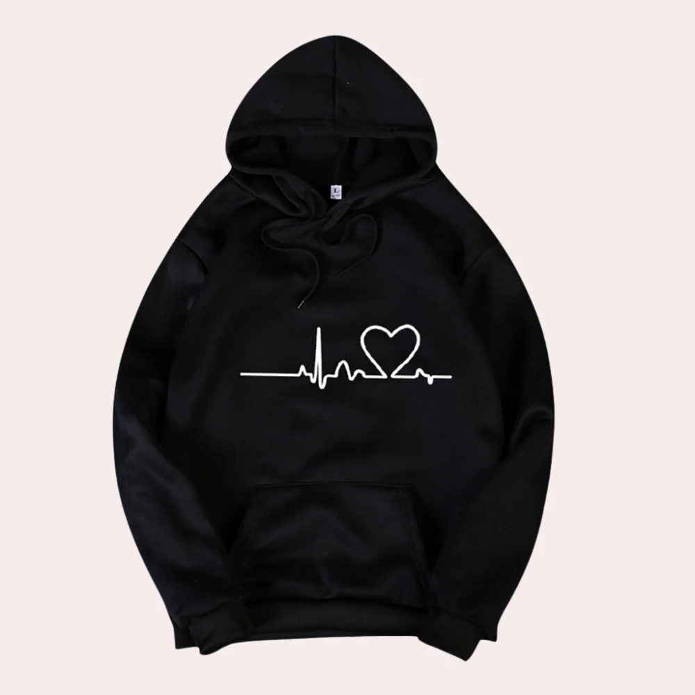 Sweat-shirt à capuche Confortable Imprimé graffiti Coupe décontractée