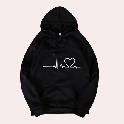Sweat-shirt à capuche Confortable Imprimé graffiti Coupe décontractée