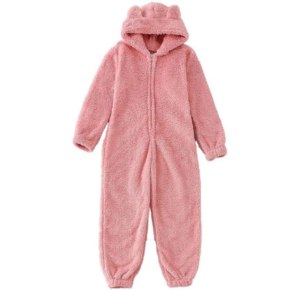Combinaison polaire chaude à capuche pour femme