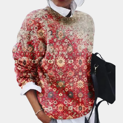 Sweat-shirt douillet col rond grandes manches