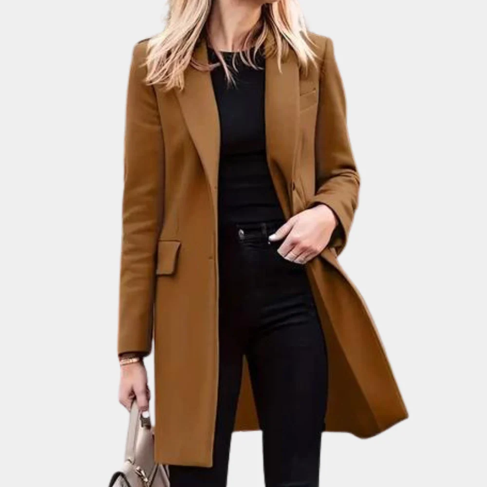 Trench-coat chic mi-long élégant pour femme