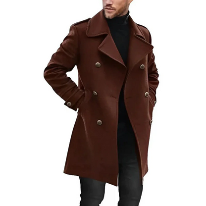 Élégant manteau femme en laine mélangée sur mesure