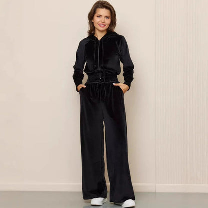 Kuschel Set Fleece Hoodie Jogginghose Bequem - IdealeKleiden