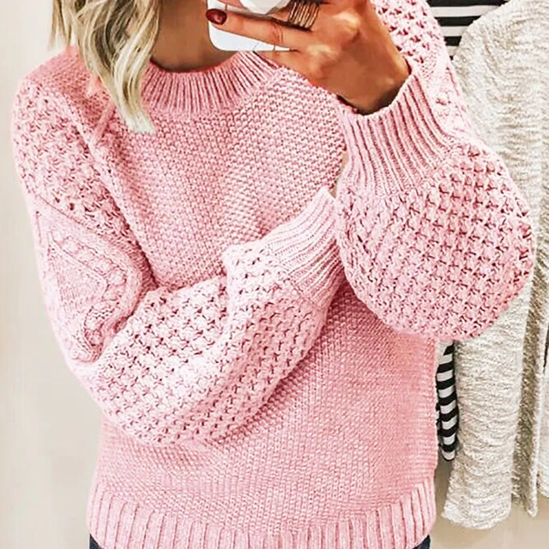 Pull en laine oversize à manches ballon