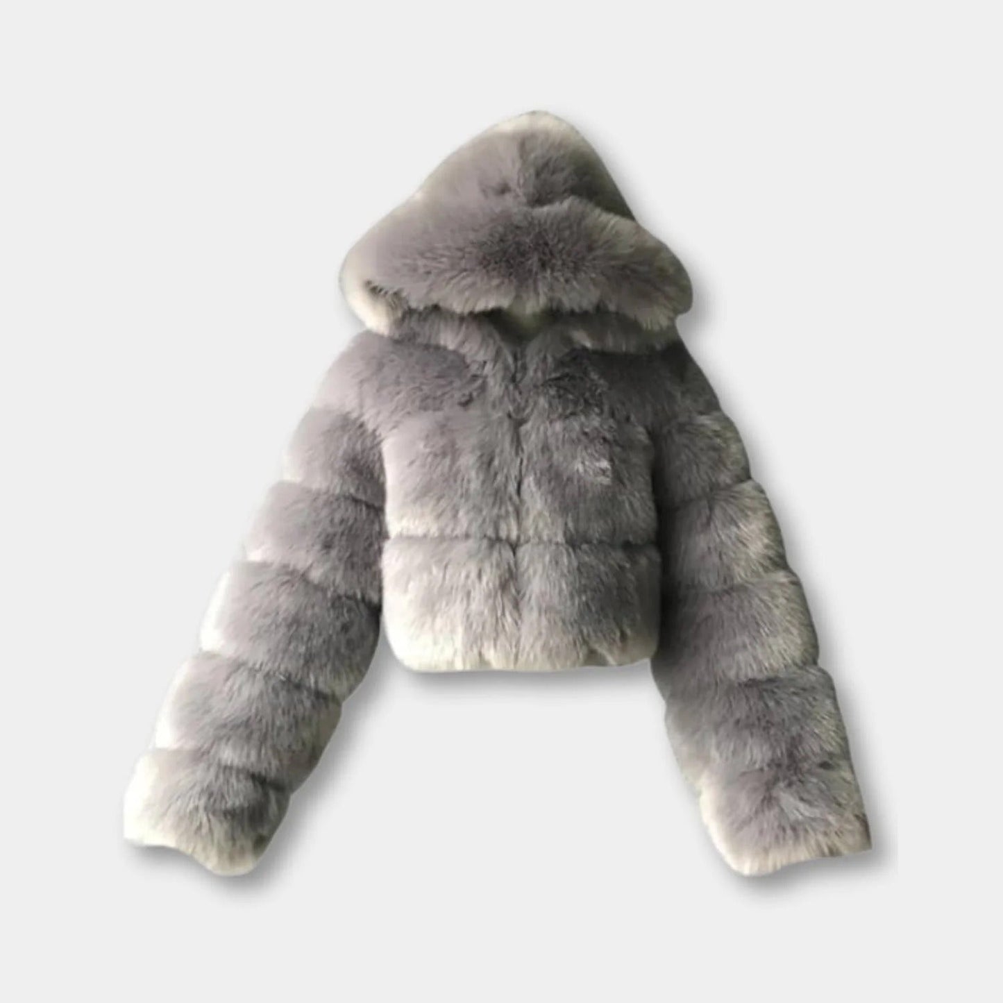Manteau en fausse fourrure court Glamour Élégant