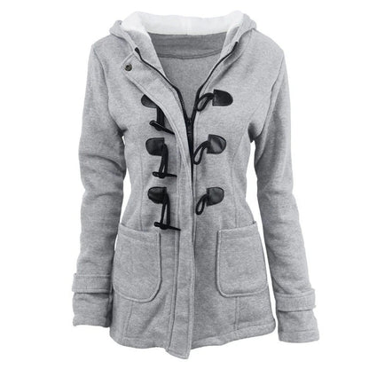 Manteau d'hiver stylé avec capuche et coupe cintrée