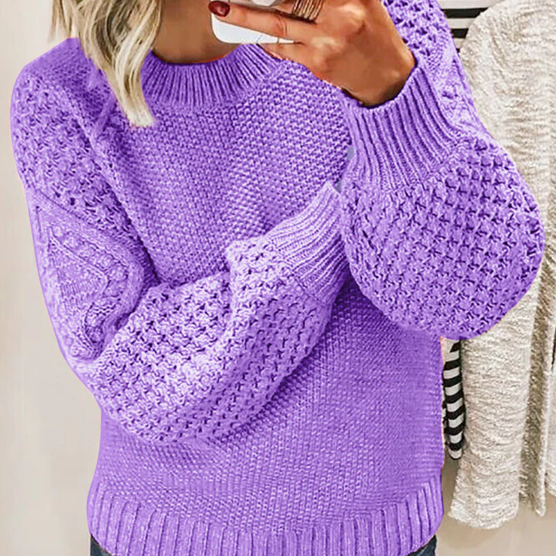 Pull en laine oversize à manches ballon
