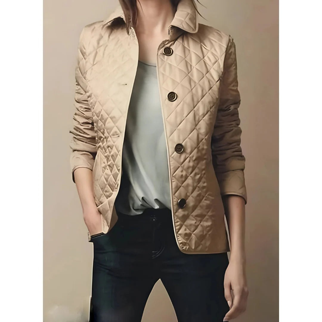 Doudoune matelassée élégante pour femme Coupe cintrée Motif diamant