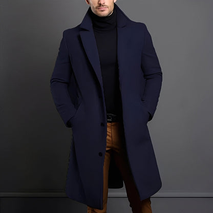 Trench-coat élégant pour homme en laine