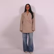 Blazer élégantCoupe ample Coton Fermeture boutonnée