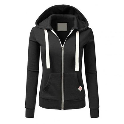 Sweat à capuche Slim Fit Fermeture éclair Coton Poche